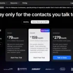 Tabla de precios de Respond.io 2025 mostrando planes con características y costos.