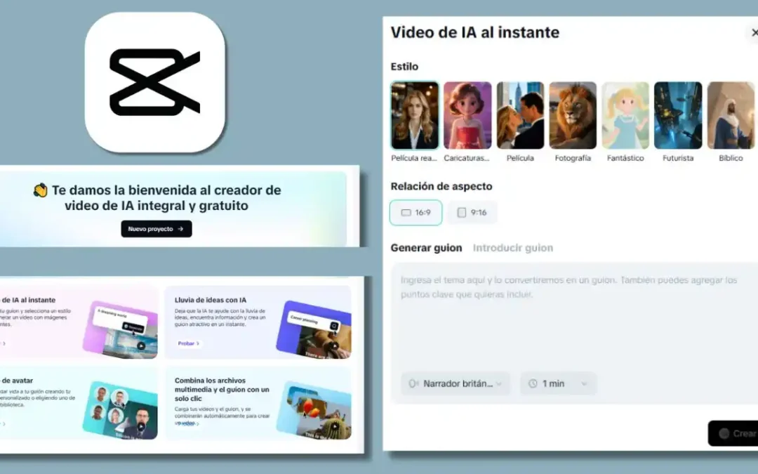 CapCut AI Crea videos al instante + Tutorial ilimitado y gratis + (2025)