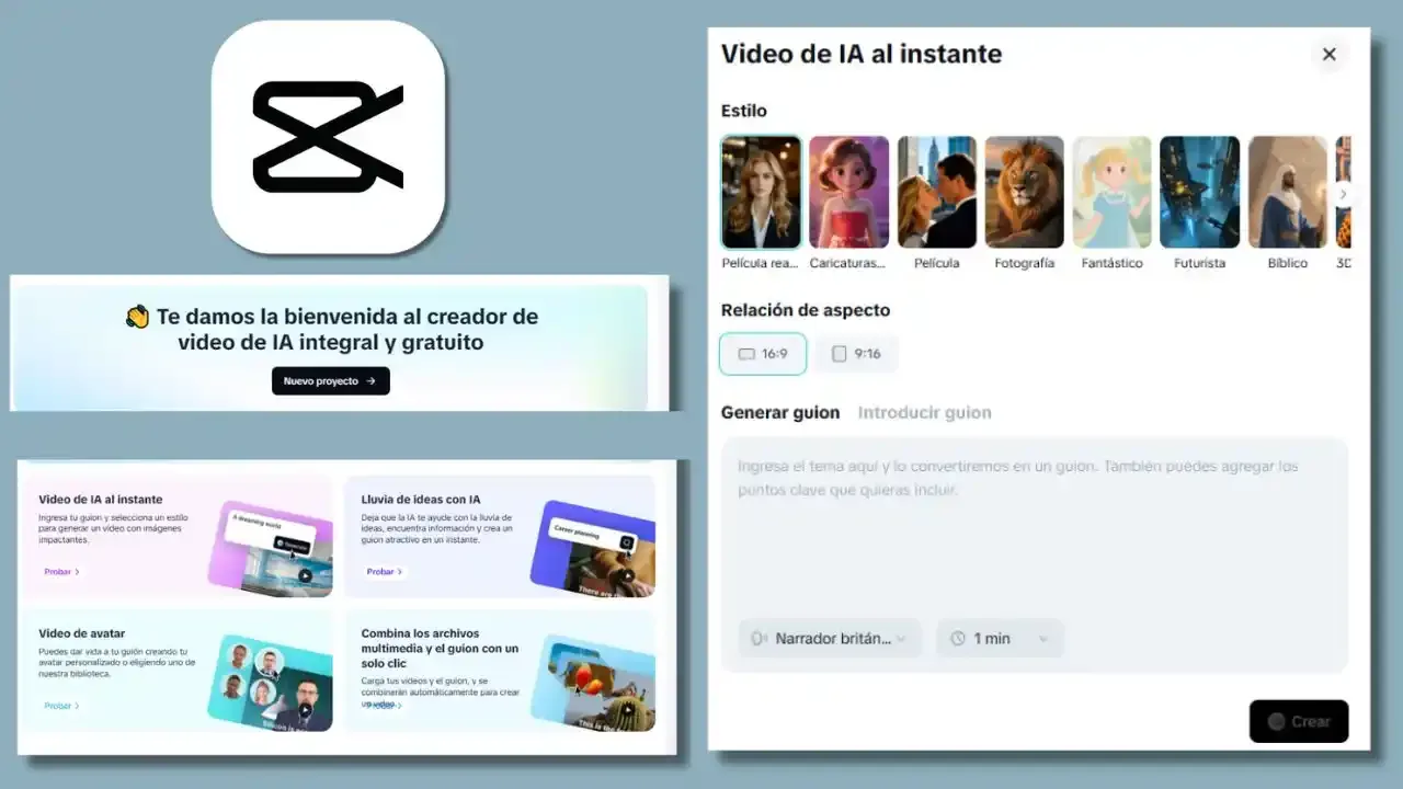 CapCut AI: crea videos al instante + tutorial gratis