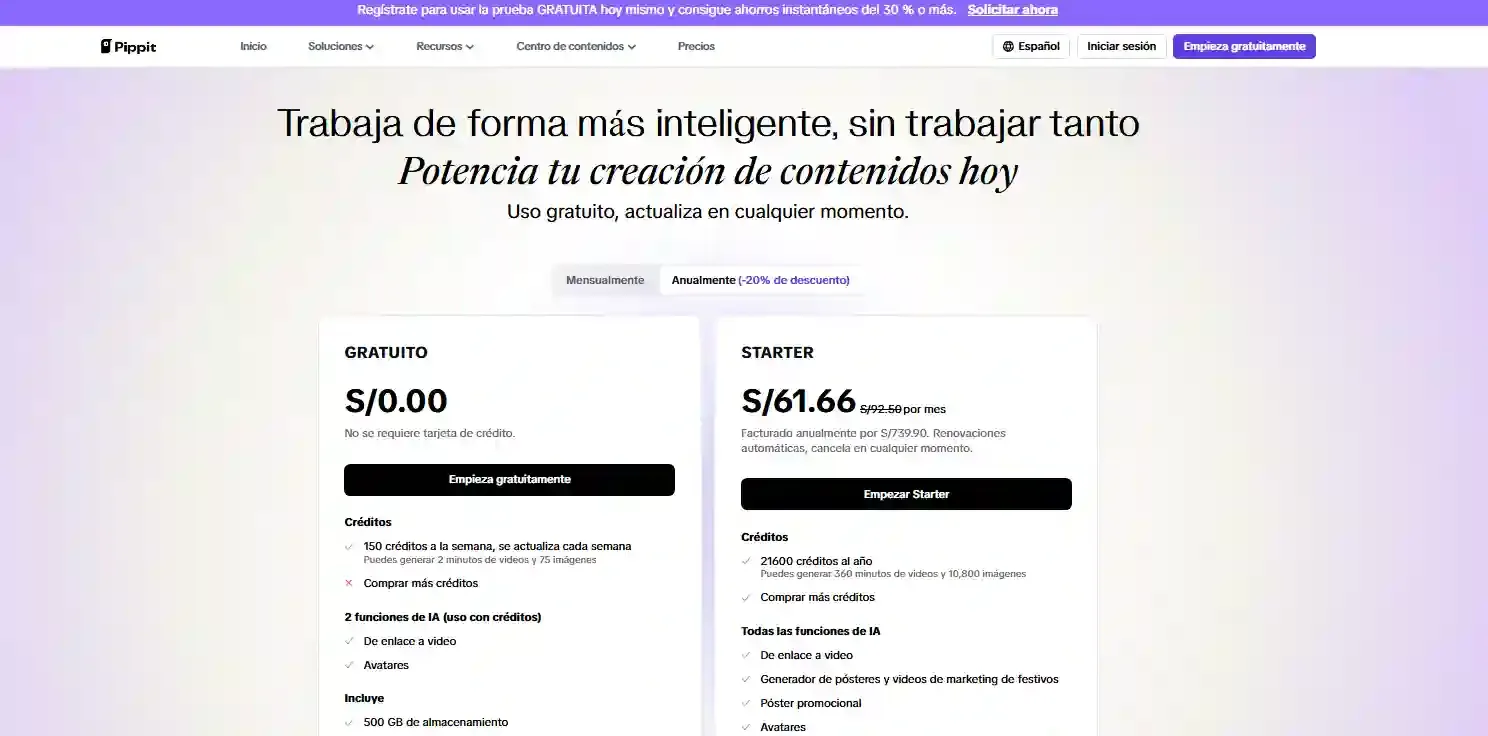 Pippit ai: Planes y precios 