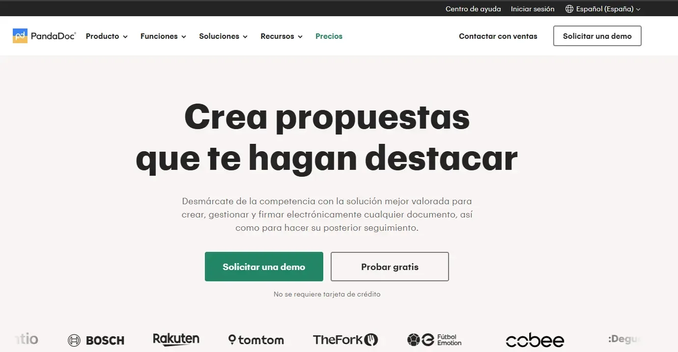 PandaDoc mejor valorada para crear, gestionar y firmar electrónicamente cualquier documento